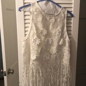 Crop top with fringe